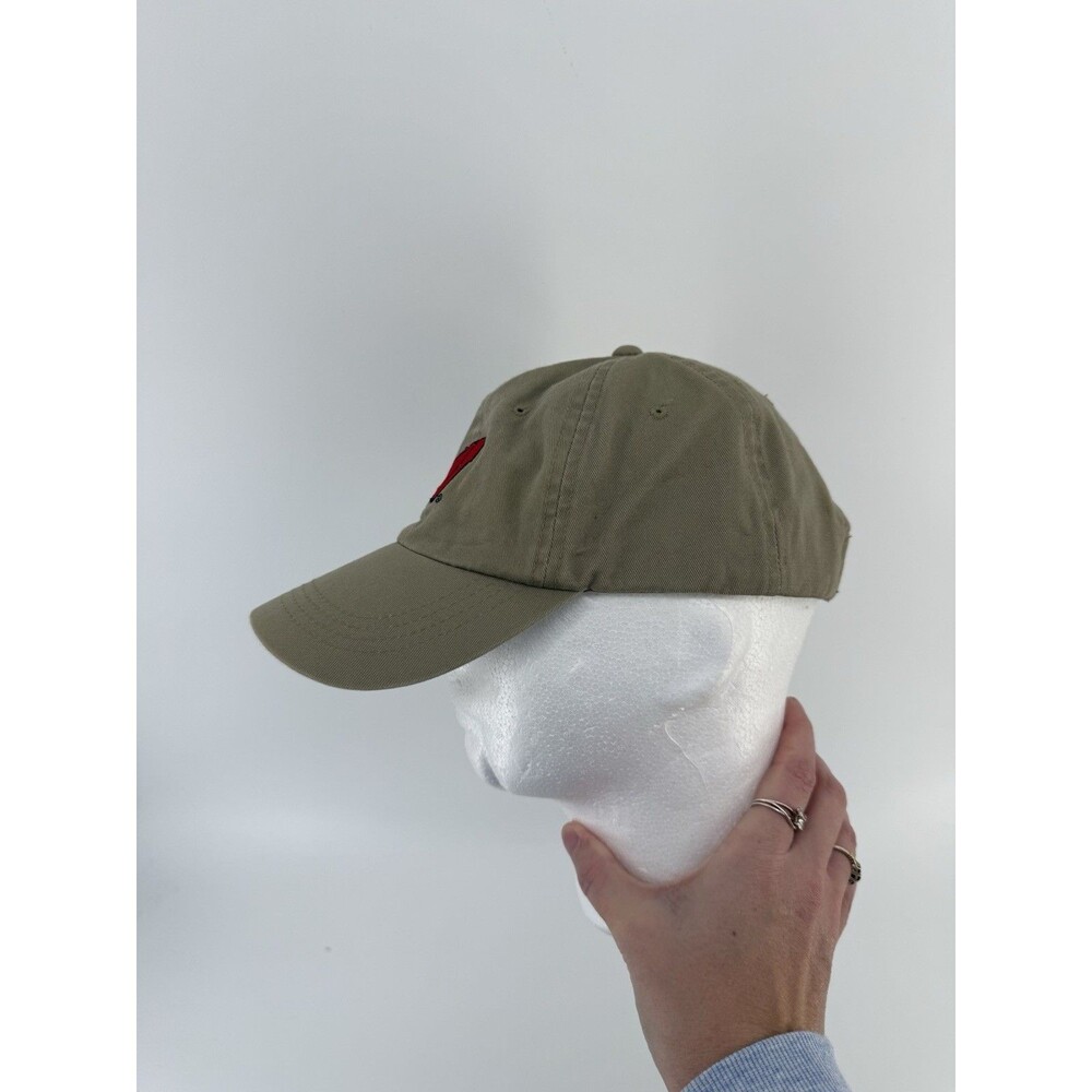 Wisconsin Badgers Hat Cap Strap Back Mens Tan Red Badge Dad Unstructured - Picture 4 of 10